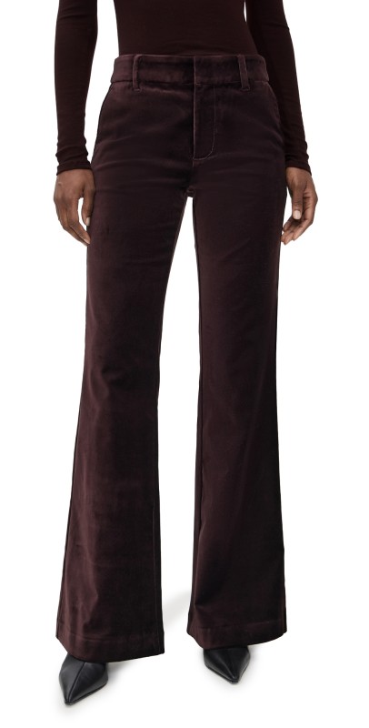 PAIGE Clean Front Marlow Trousers Aubergine