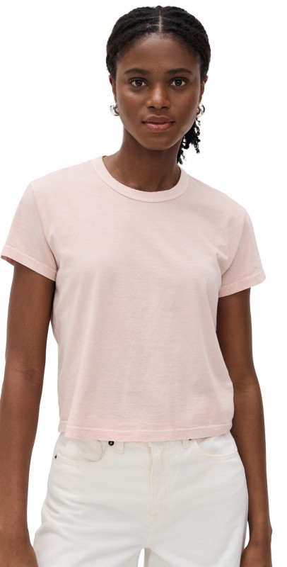 James Perse Shrunken Crew Neck Tee Rose Water