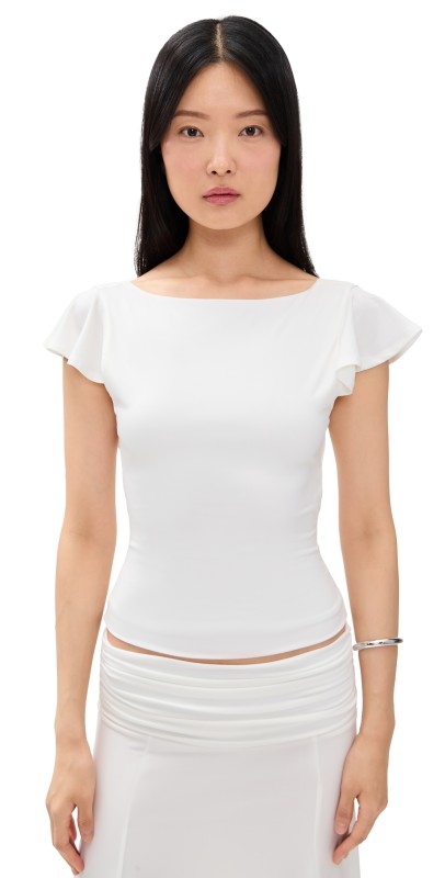 GUIZIO Soffiano Top Ivory