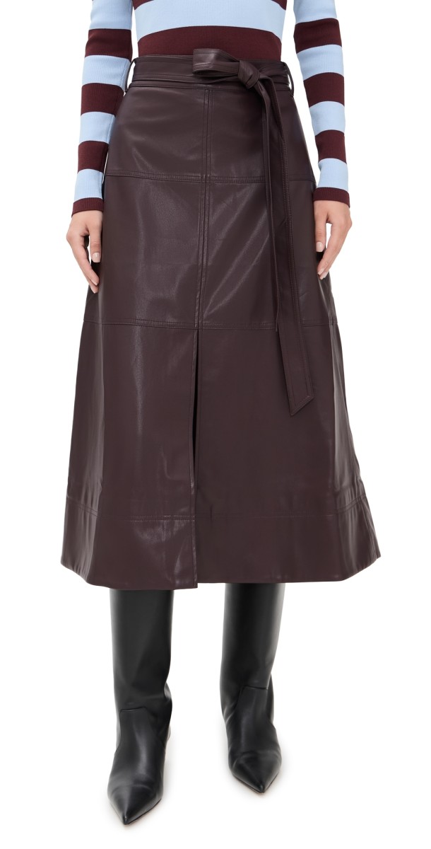 Tanya Taylor Hudley Skirt Oxblood