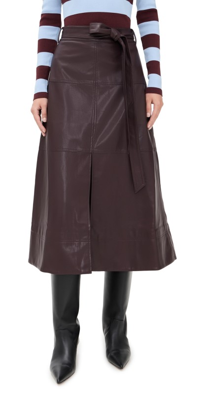 Tanya Taylor Hudley Skirt Oxblood