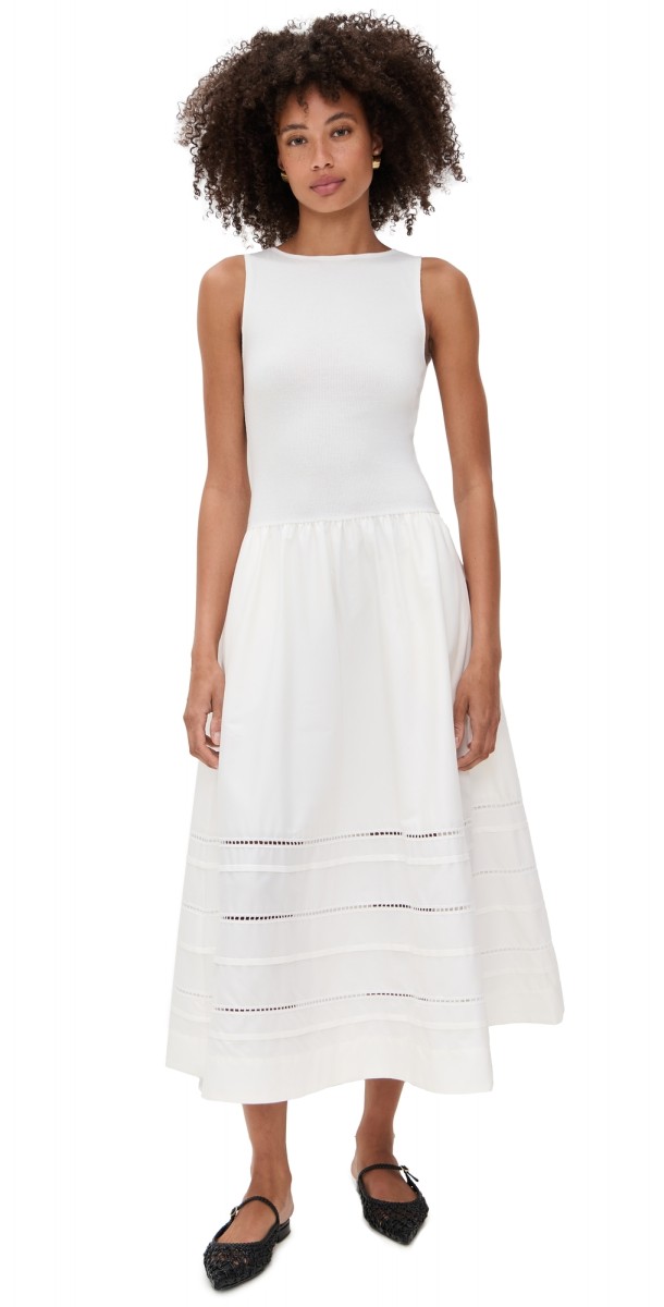Reformation Idelle Dress White