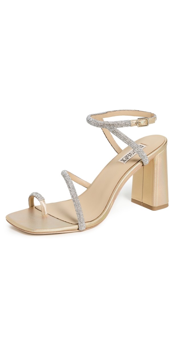 Badgley Mischka Dalilah Sandal Heels Gold