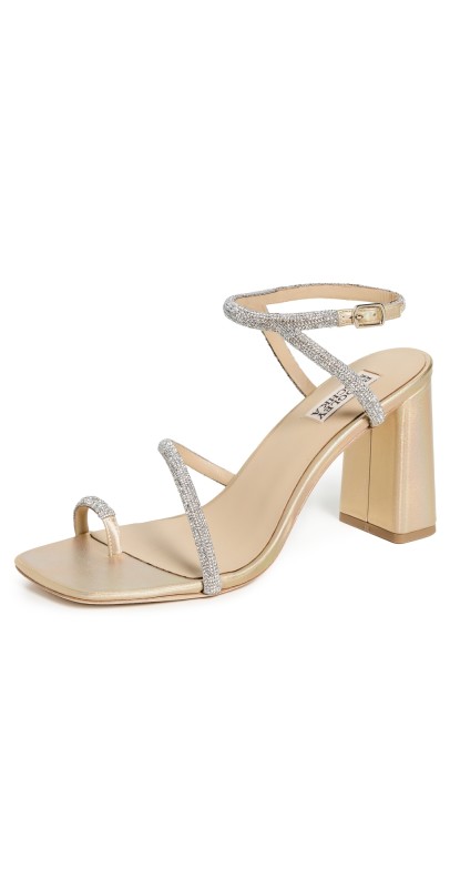 Badgley Mischka Dalilah Sandal Heels Gold