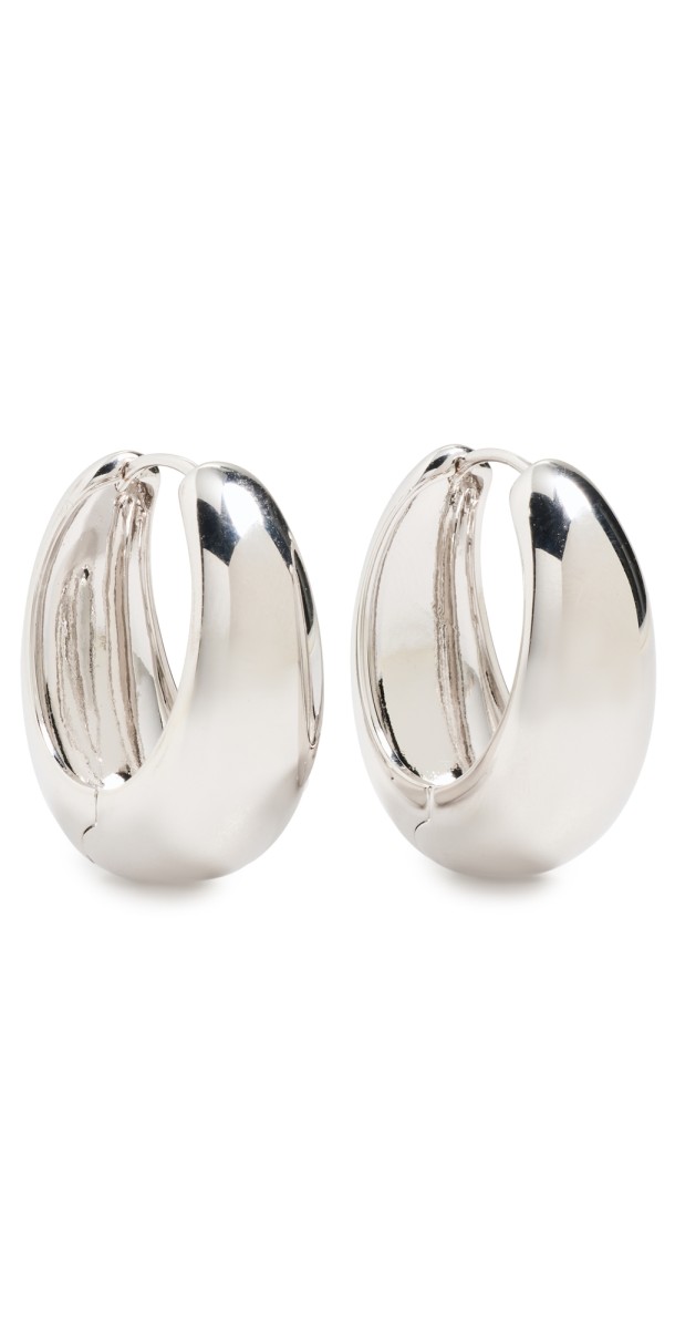 SHASHI Cameron Silver Hoops Silver