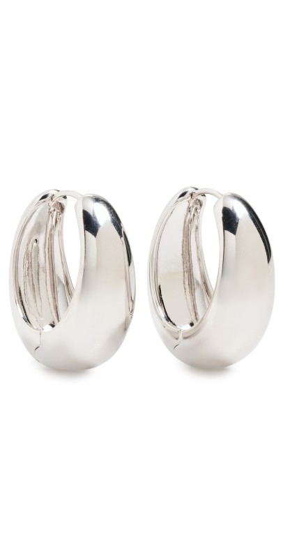 SHASHI Cameron Silver Hoops Silver