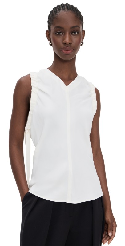 Helmut Lang Ah Ruched Top Ivory