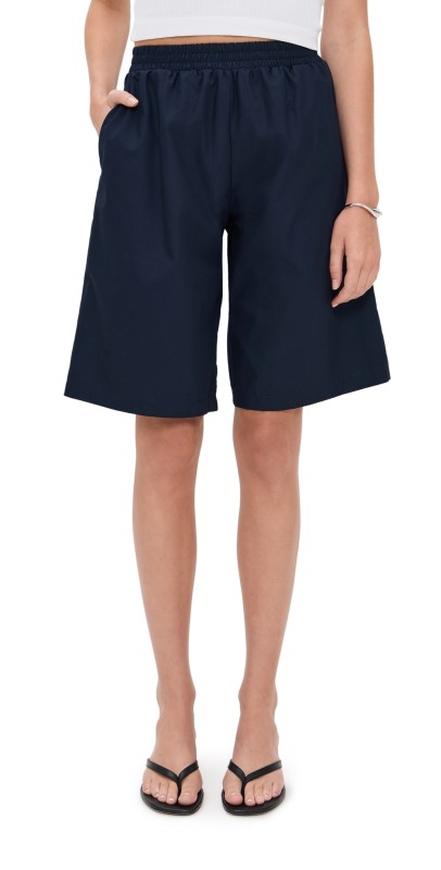 LE BOP Frances Bermuda Shorts White