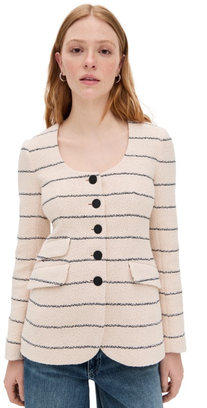 rag & bone Roslyn Tweed Blazer CRM
