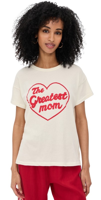THE GREAT. The Greatest Mom Boxy Crew Washed White