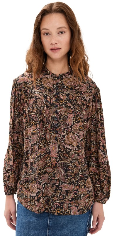 Isabel Marant Étoile Zalika Top Black / Ochre