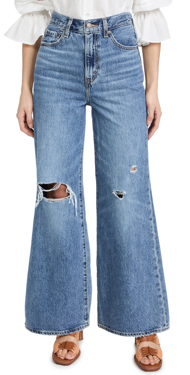 Levi's High Loose Flare Jeans Take Notes