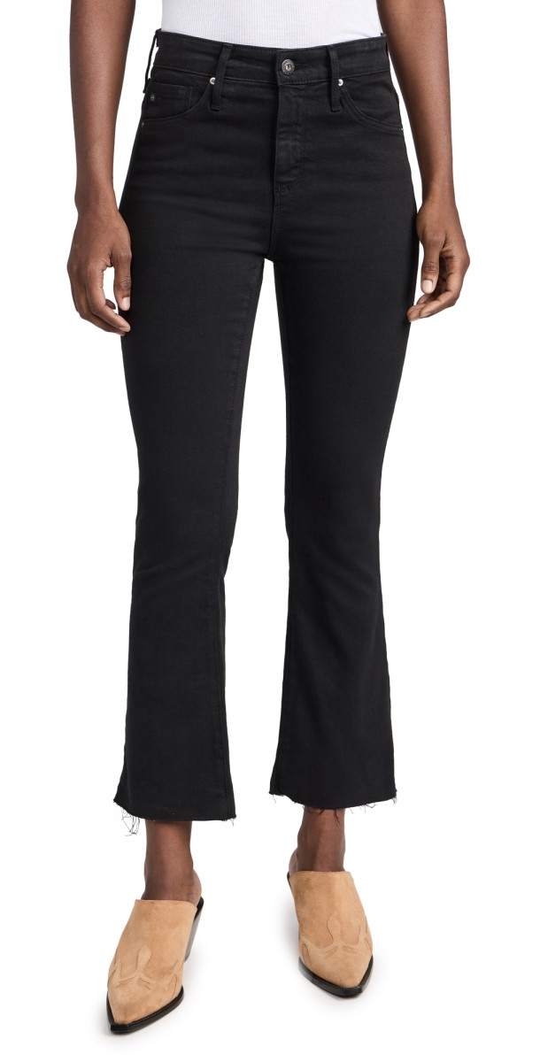 AG Farrah Boot Crop Jeans Sulfur Black