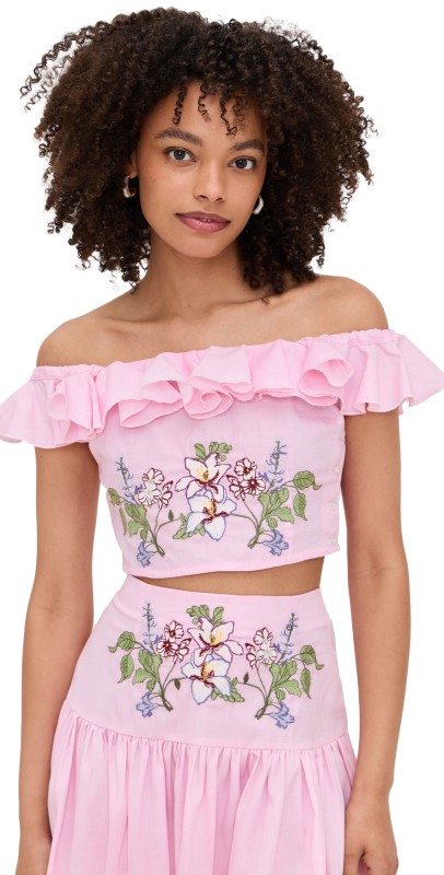 Fanm Mon Ulviye Top PINK WITH BLACK DOT