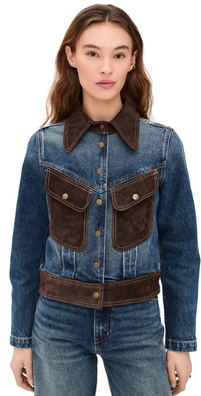 Nili Lotan Brooklyn Denim Jacket Simon Wash