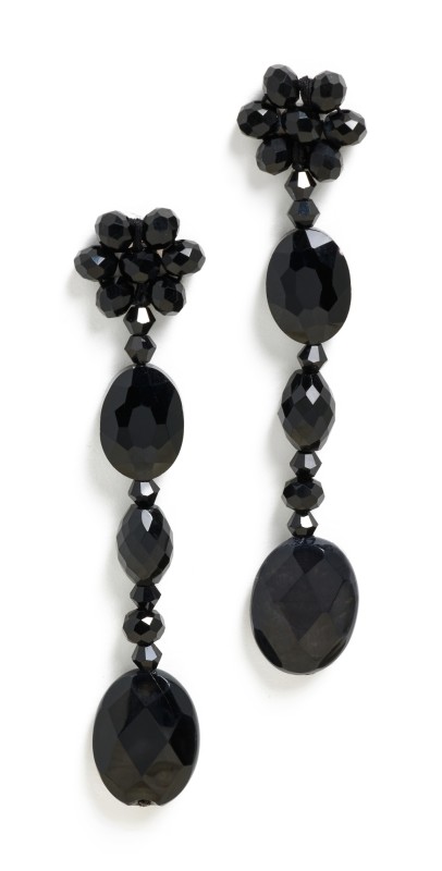 SHASHI Dahlia Earrings Noir