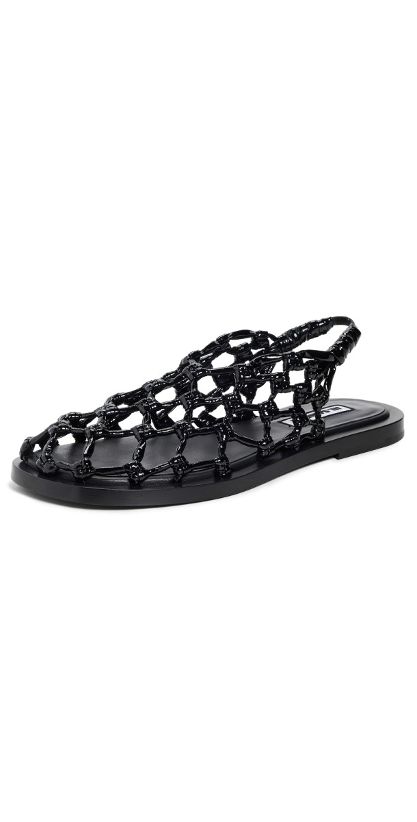 Jil Sander Sling Back Flats Black