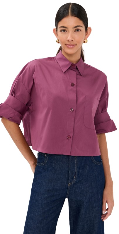 TWP Next Ex Button Down Shirt Crushed Violets