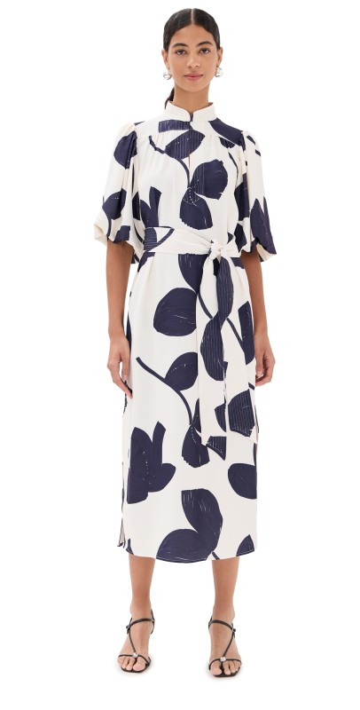 Figue Dani Dress Honeysuckle Floral Chalk