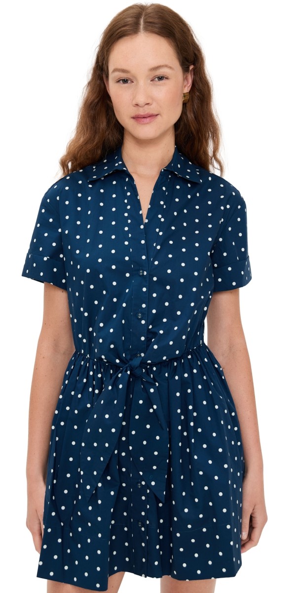 Cara Cara Asbury Mini Dress Dots Navy