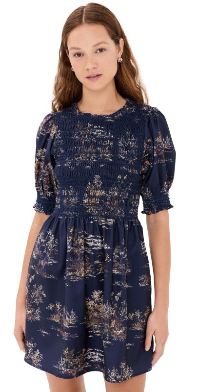 Hill House Home The Vivi Nap Dress Equestrian Toile/Navy