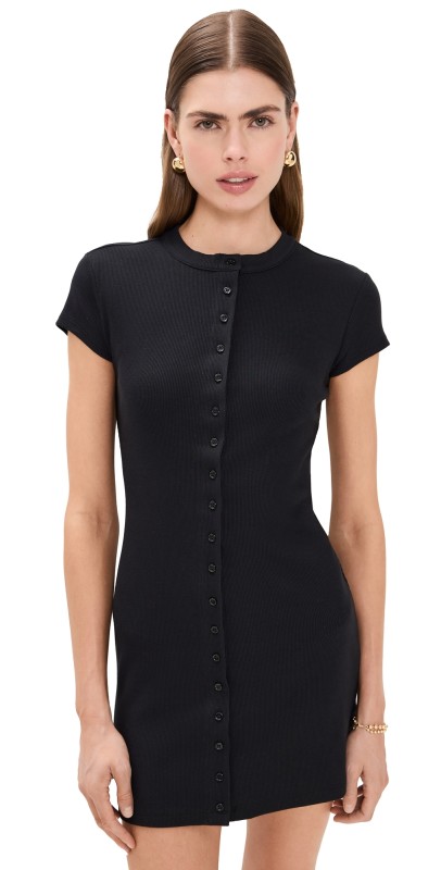 Reformation Raelynn Knit Dress Black