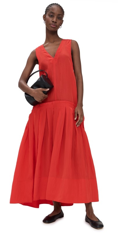 Lee Mathews Kiki Maxi Dress Scarlet