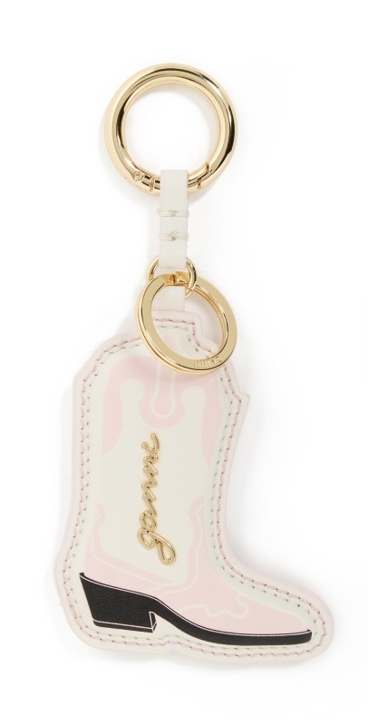 GANNI Ganni Western Boot Key Ring Chalk Pink