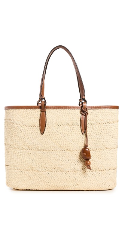 Hunting Season Tote In Natural Fiber Cognac