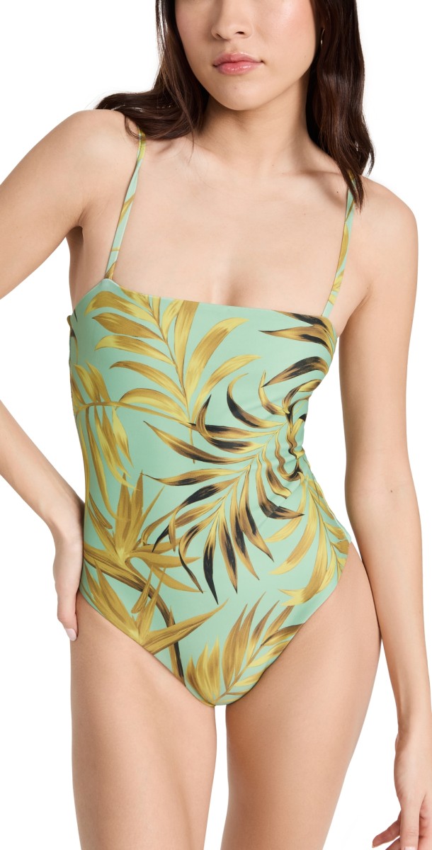 MIKOH Malta Square Neck High Leg One Piece Greenhouse