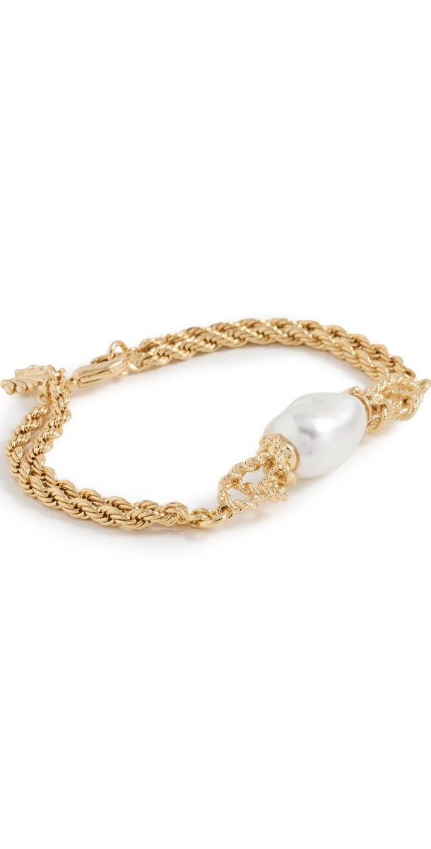Lele Sadoughi Chateau Rope Bracelet Pearl 100