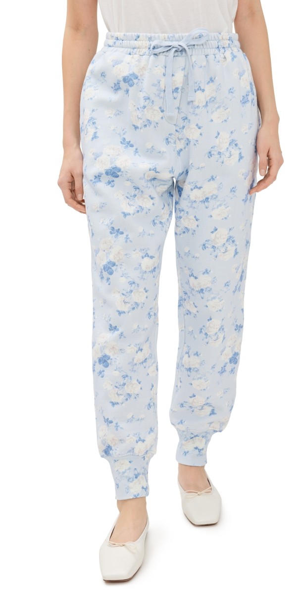 LoveShackFancy Lolana Sweatpants Whisper Blue