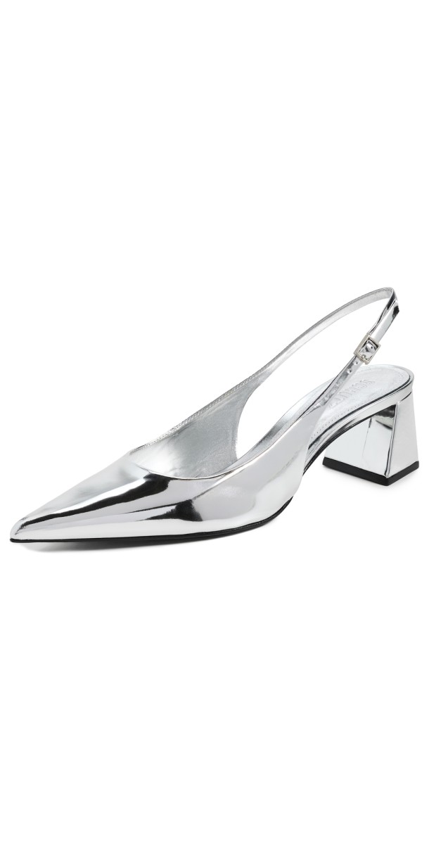 Schutz Rhonda Mid Slingback Heels Spechio