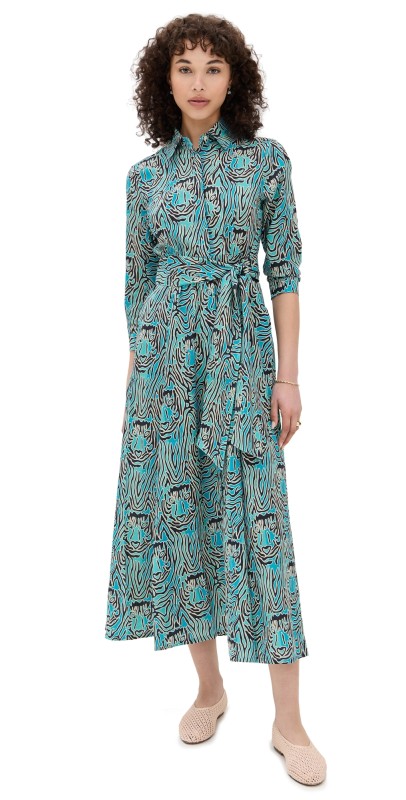 Guadalupe Design Luciana Tiger Dress Blue