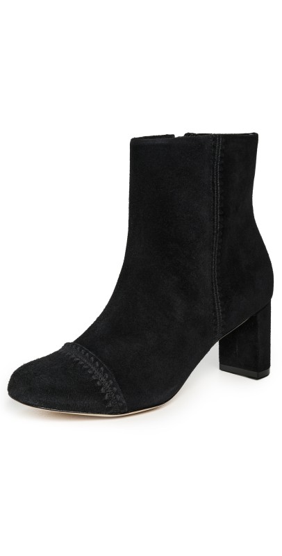 Cinq à Sept Peyton Crochet Suede Boots Black