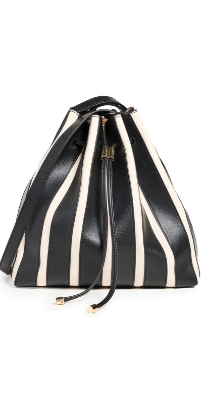Ulla Johnson Alma Everyday Bucket Bag Noir Strip