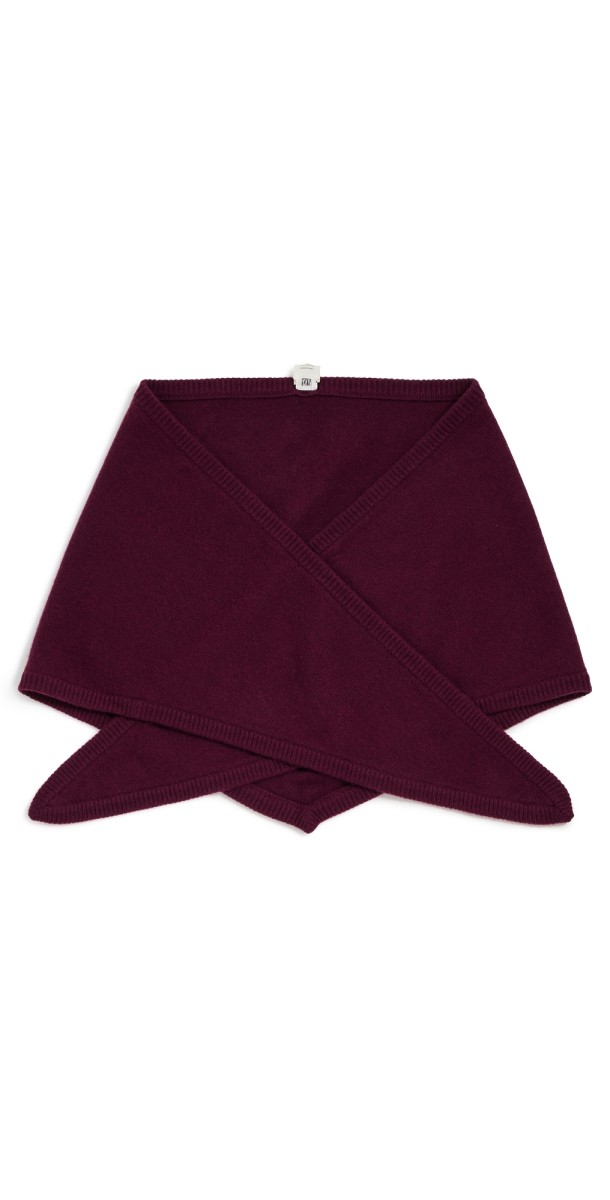 White & Warren Cashmere Triangle Scarf Sangria