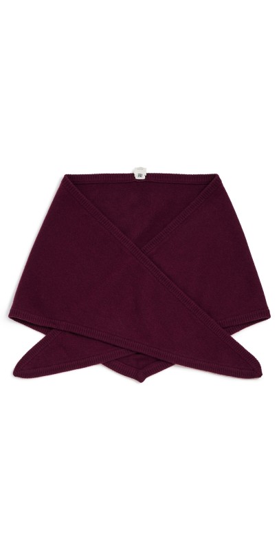 White & Warren Cashmere Triangle Scarf Sangria