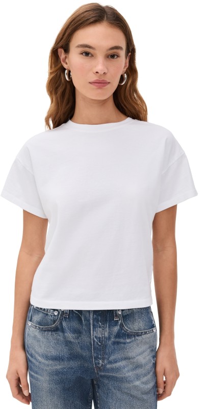 rag & bone Kelly Boxy Jersey Tee White