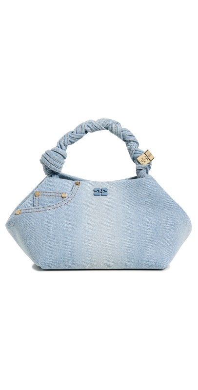 GANNI Ganni Small Washed Denim Bou Bag Faded Denim