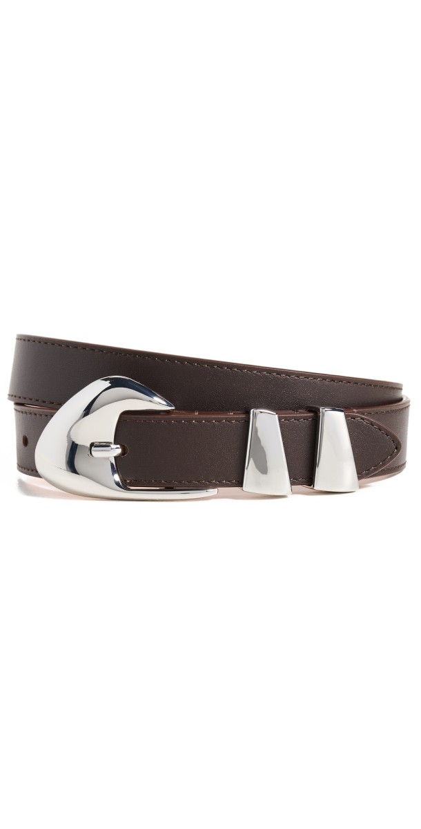 BY FAR Moore Tabac Nappa Leather Belt Tabac