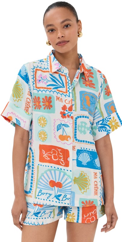 LE BOP Cecillia Short Sleeve Top Fruit Medley