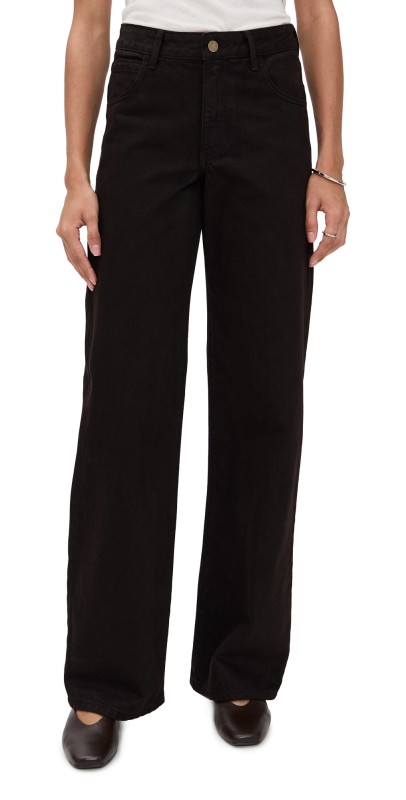 Enza Costa Relaxed Straight Leg Jeans Coffee Bean