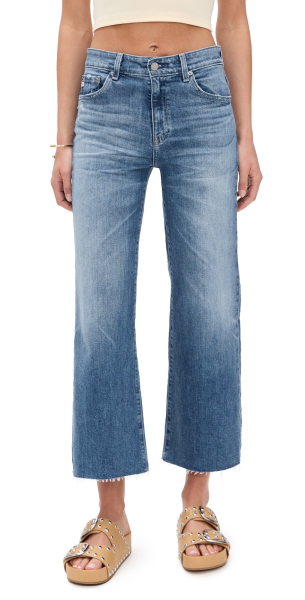 AG Saige Wide Leg Crop Jeans 16 Years Postcard