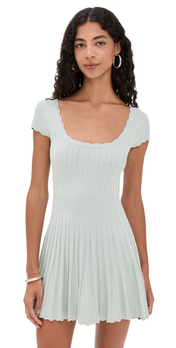 LoveShackFancy Evaluna Dress Eau de Nil
