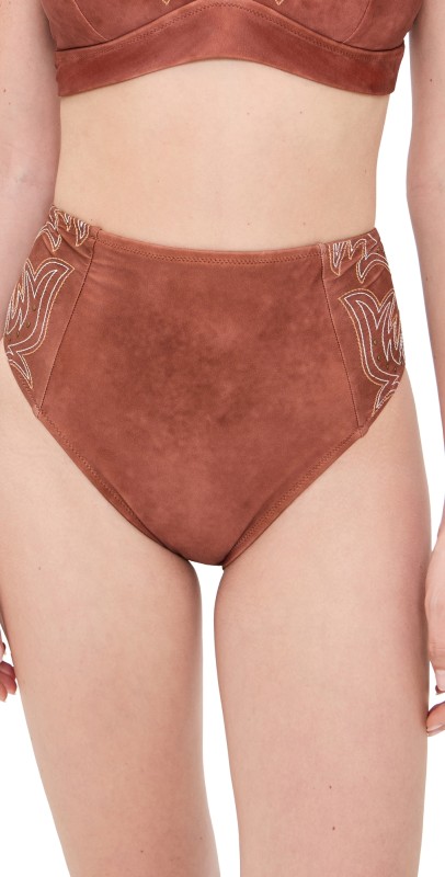 L'AGENCE Vanessa Bolero High Waisted Bottoms Bronze