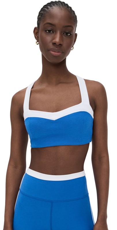 Beyond Yoga Spacedye Trophy Bra Court Blue Heather/Cloud