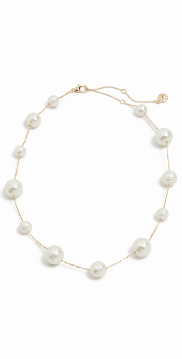 BaubleBar Madeline Necklace Pearl/Gold