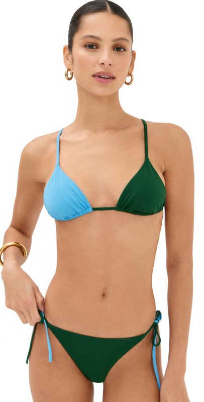 STAUD Alexis Bikini Top JUNGLE/SKY