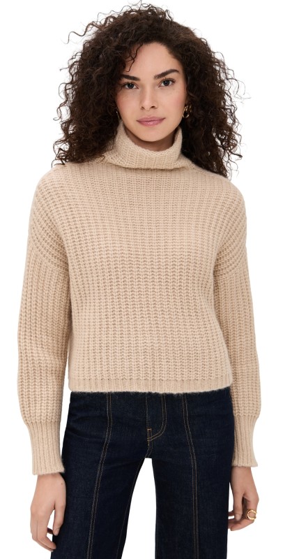 Ulla Johnson Veron Alpaca Knit Turtleneck Pullover Dune